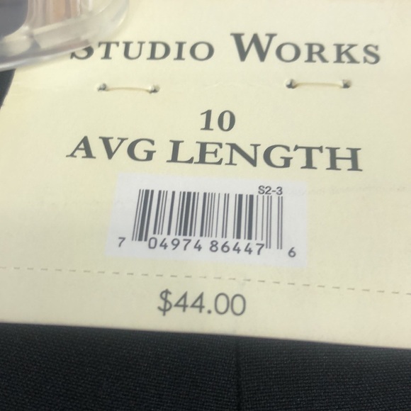 Studio Works Black Dress Belted Sz 10 Pant NWT - Picture 5 of 9